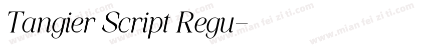 Tangier Script Regu字体转换